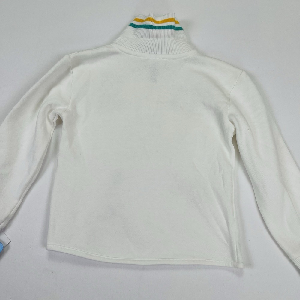 Mickey Mouse & Friends white quarter-zip fleece pullover top Sweatshirt New 4T - Picture 13 of 14